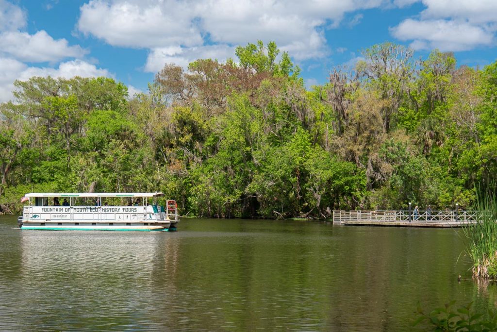 Fountain of Youth Poontoon Boat Tour, De Leon Springs, Florida_