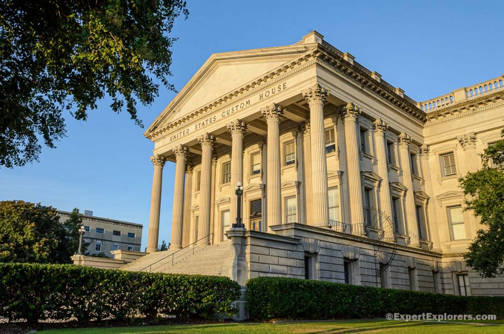 US Customs House in morning sunlight, Charleston, SC