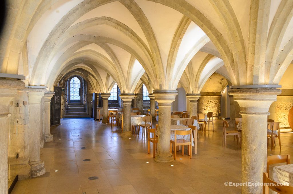 Cafe in the Crypt, Rochester Cathedral, Kent, England