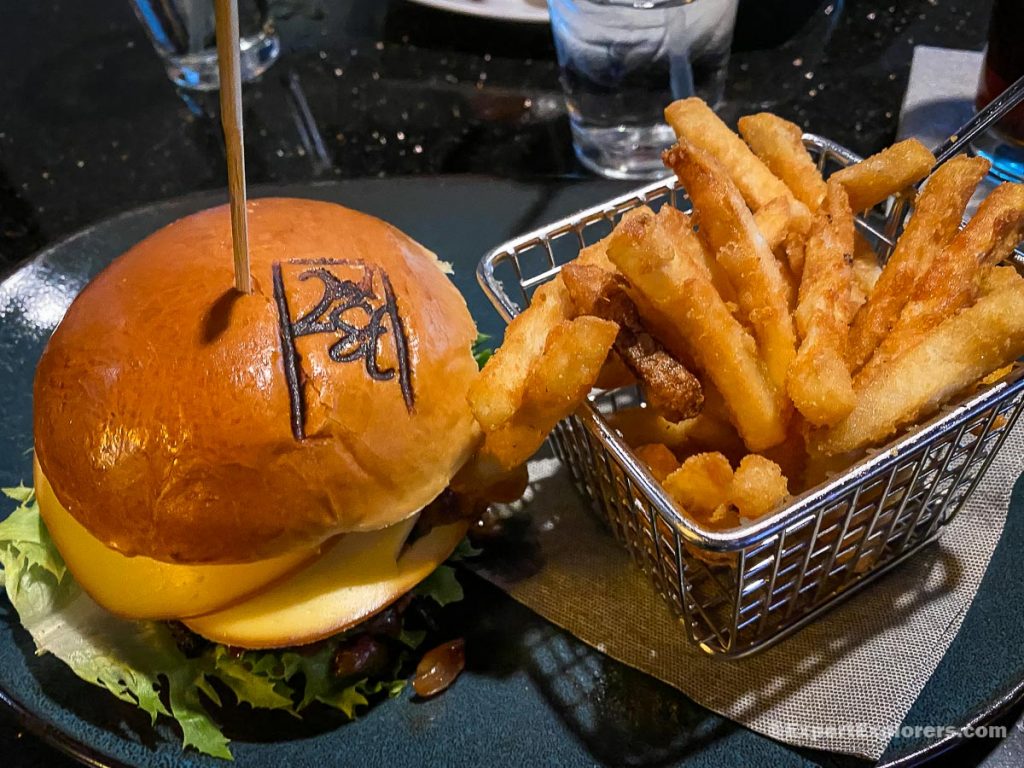 Second Street Bistro Burger with fries, Williamsburg, Virginia